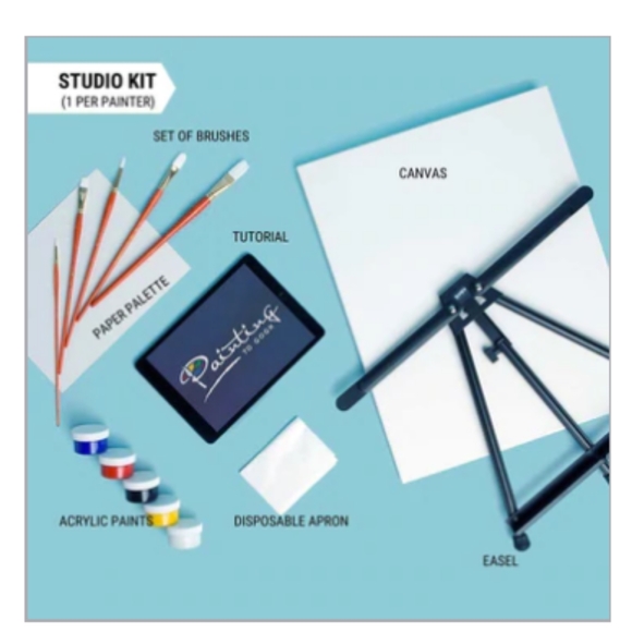 NIB Walk In The Rain Studio Painting Kit BY; Painting To Gogh - Picture 2 of 12